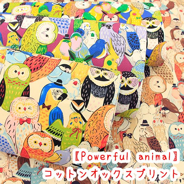 生地 布 鳥 KOKKA Powerful animal パワフルアニマル バード