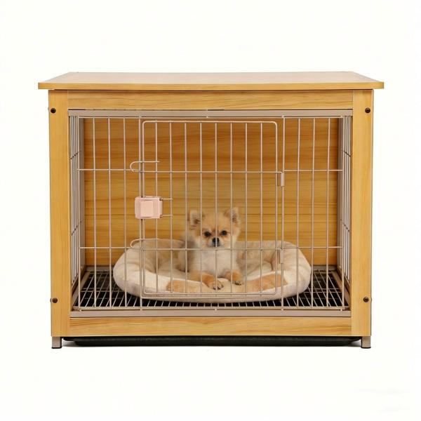 天然木の風合いを活かした、インテリアになじむおしゃれなペットケージ(ナチュラル)。愛犬のトイレトレーニングやハウストレーニング、留守番時の安全確保に最適です。■ 圧迫感の少ない快適設計圧迫感を与えにくい設計で、ワンちゃんが安心してくつろげる...