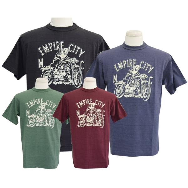 WAREHOUSEウエアハウス T-シャツ 4601 EMPIRE CITY フロッキープリント