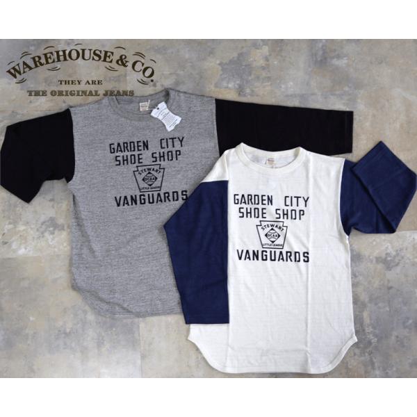 WAREHOUSEウエアハウス 4800 GARDEN CITY 7分袖ベースボールT : TAKE