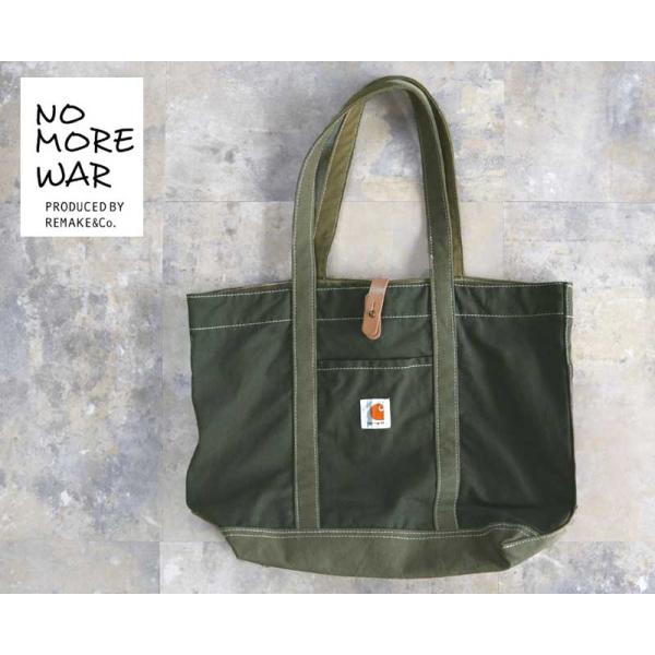 リメイク　トートバックセット NO MORE WAR ノーモアウォーリメイク トートバッグ L : TAKE OFF