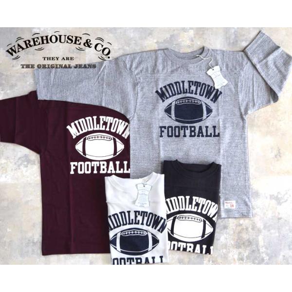 WAREHOUSEウエアハウス Lot 4063 7分袖フットボールTEE F.B.T