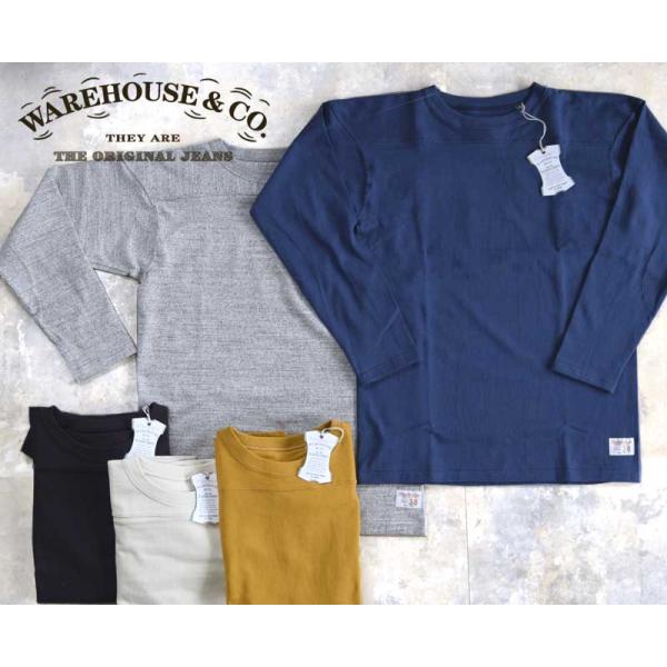 WAREHOUSEウエアハウス Lot 5913 長袖フットボールTEE F.B.T 【無地】
