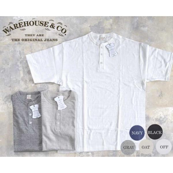 WAREHOUSE ウエアハウス 4601 ヘンリーネックTee 無地　Size XXL