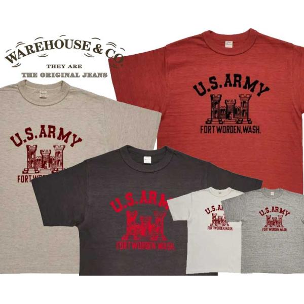 WAREHOUSE ウエアハウス Tシャツ Lot 4601 FORT WORDEN 【U.S.ARMY】