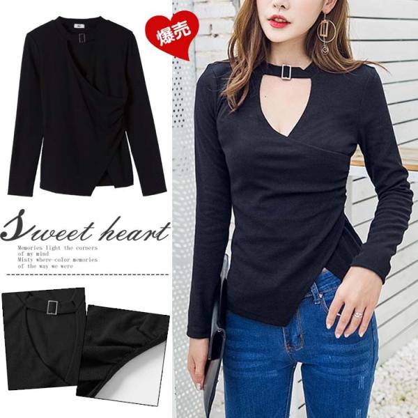 送料無料胸元 セクシー 胸開き カットソー 胸開きトップス セクシートップス 長袖トップス ブラック レディースファッション Buyee Buyee Japanischer Proxy Service Kaufen Sie Aus Japan