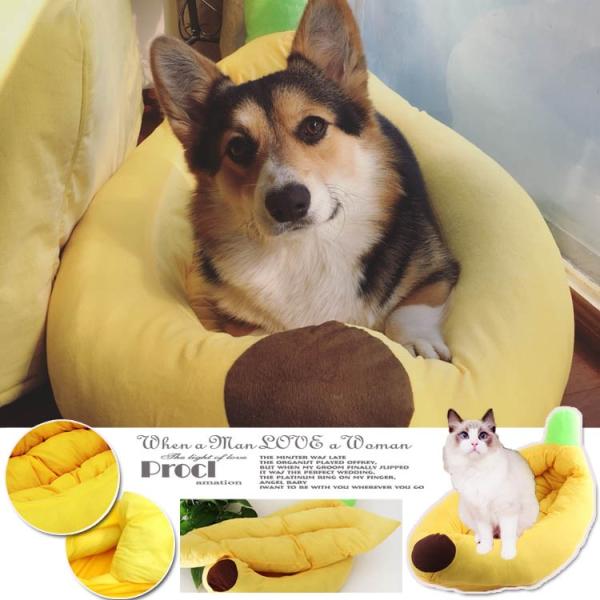 バナナベッド 犬 ペット用 バナナ型 ベッド ふかふか あたたか クッションベッド 犬 猫 ベッド Cttt665 ペット雑貨のテイクオフ 通販 Yahoo ショッピング