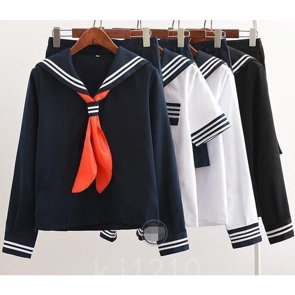 セーラー服長袖半袖制服学生服コスプレ衣装舞台衣装3点セットプリーツスカートショートスカート団体服イベント3色全店2枚
