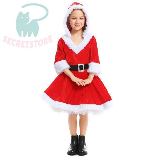 コスプレ 衣装 キッズ ワンピース コスプレ衣装 クリスマス 子供ドレス 女の子 子供服 サンタクロース クリスマスパーティー キッズこども 子ども