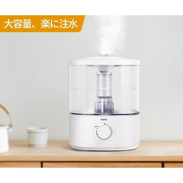 半額sale 加湿器aujen 2019最新版卓上加湿器大容量 6ｌ 人気上から注水タイプ静音超音波式かしつきオフィスランキング上位再入荷1番人気