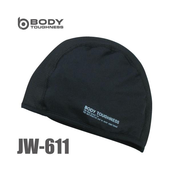 ヘルメットの下にかぶっても邪魔になりません！ひんやり涼しい着け心地を実現。●仕様□サイズ：フリー□：カラー：ブラック□品質：ポリエステル90%、ポリウレタン10%