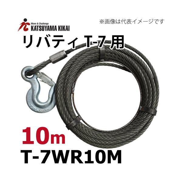 チルホール T-7用ワイヤロープ 10M T-7WR10M T7シリーズ カツヤマ 