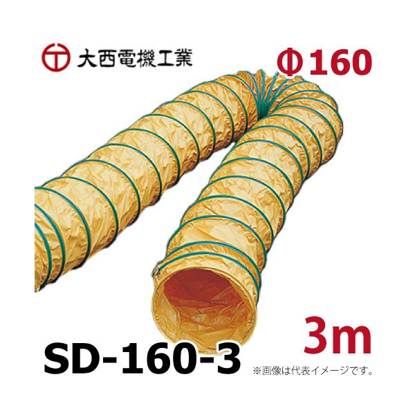 ▲中古品大西電機送風機WB-IIスパイラルダクト SD-160セット▲ 大西電機工業 スパイラルダクト SD-160-3 φ160mmx3m 合成樹脂芯線 防炎