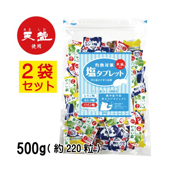 逸品】 塩タブレット 業務用 500g 熱中症対策 レモン味 カシス味