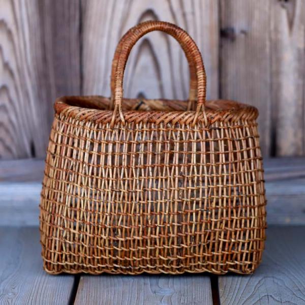あけび　かごバッグ　ハンドメイド　籠 あけびこだし編み手提げ籠バッグ : 虎斑竹専門店 竹虎 - 通販 - Yahoo