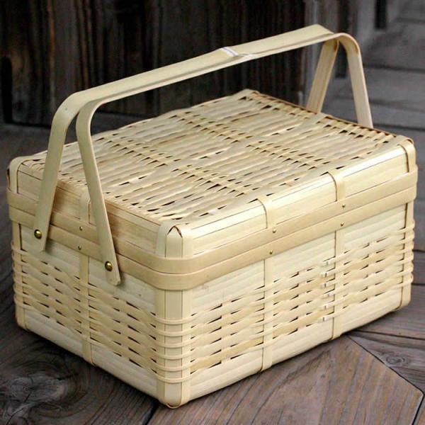 竹製ピクニックバスケット 白竹ピクニックバスケット（中） : 虎斑竹専門店 竹虎 - 通販 - Yahoo