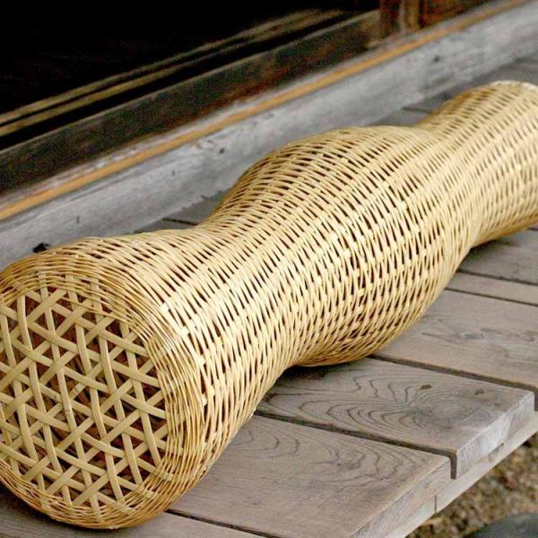 白竹抱き枕ゴザ目 90センチ(竹夫人/竹婦人/筒枕/筒まくら 白竹抱き枕ゴザ目 90センチ(竹夫人/竹婦人/筒枕/筒まくら