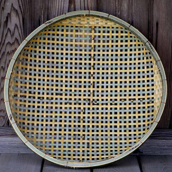 ☆竹虎　新品・国産四ツ目編み竹ざる ☆竹ざる・40cm・梅干し・干し野菜・干物 taketora_za00036