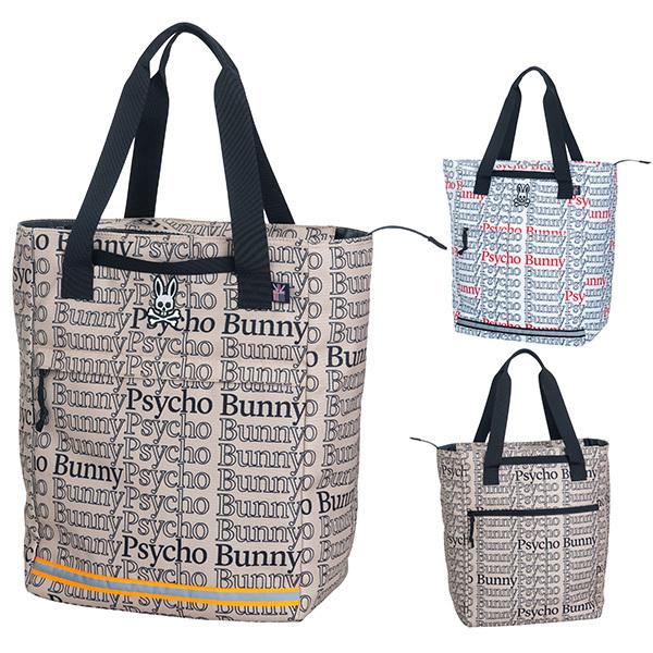 55 以上節約 サイコバニー ゴルフ バッグ メンズ レディース トートバッグ カートバッグ リフレクターテープ 総柄 ロゴ 収納 白 ホワイト 茶 カーキ Psycho Bunny Pbmg1sb6 新作モデル Cygen Eu