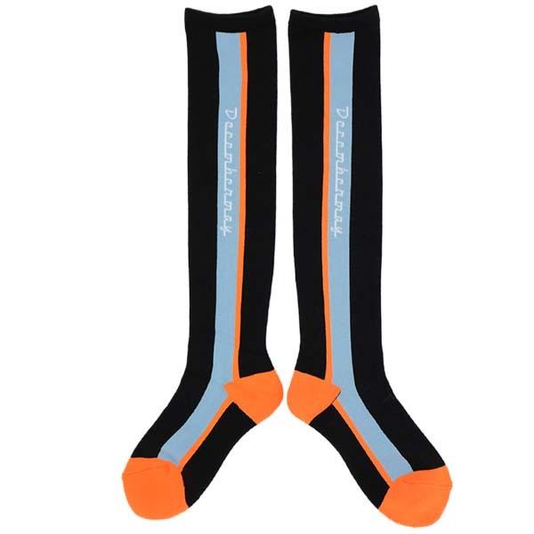 ディセンバーメイ ゴルフ ハイ ソックス レディース 靴下 ハイソックス ライン ひざ下 黒 水色 ブランド レア 2 999 42 Decembermay Tokyo 竹内ゴルフ Paypayモール店 通販 Paypayモール