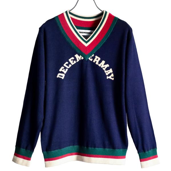 ディセンバーメイ ゴルフ Vネック セーター レディース ニット 長袖 薄手 ミドル丈 プルオーバー 紺 ネイビー 春 夏 秋 ゴルフウェア ブランド 2-205-1018 DECEMBERMAY ディセンバーメイ ゴルフ Vネック セーター レディース ニット 長袖