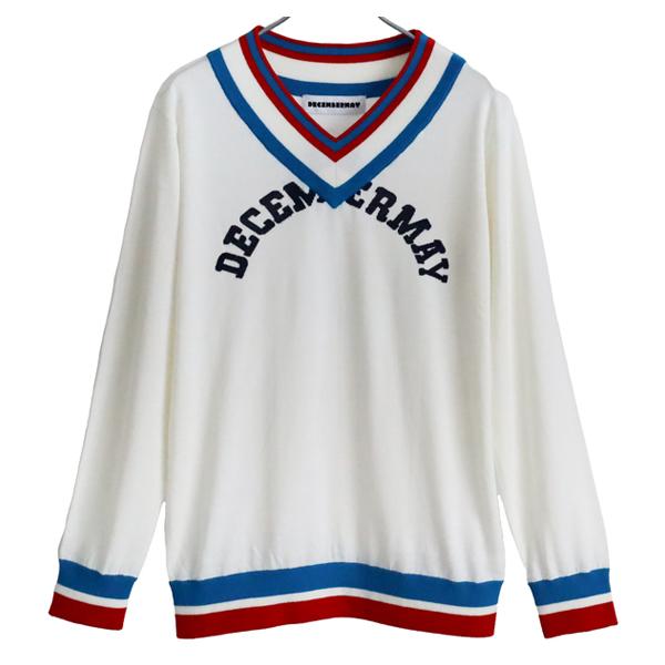 ディセンバーメイ ゴルフ Vネック セーター メンズ ニット 長袖 薄手