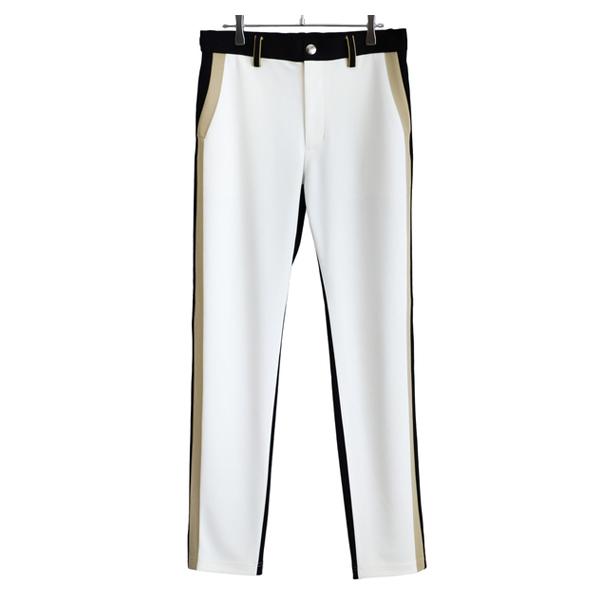 ディセンバーメイ ゴルフ パンツ メンズ テーパード UVカット ホワイト L