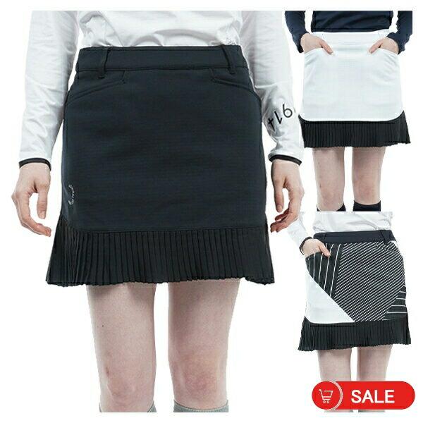 アドミラルゴルフ スカート レディース 起毛 フリース 撥水 ストレッチ プリーツ ゴルフウェア 白 黒 秋冬 ブランド ADLA281 Admiral Golf アドミラル ゴルフ Admiral Golf（アドミラルゴルフ） スカート レディース 起毛 フリース