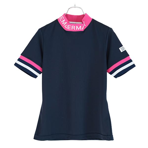 ディセンバーメイ ゴルフ モックシャツ レディース モックネック 半袖 ハイネック 吸湿速乾 無地 春 夏 秋 ゴルフウェア ブランド 2-105-0116 ディセンバーメイ ゴルフ モックシャツ レディース モックネック 半袖