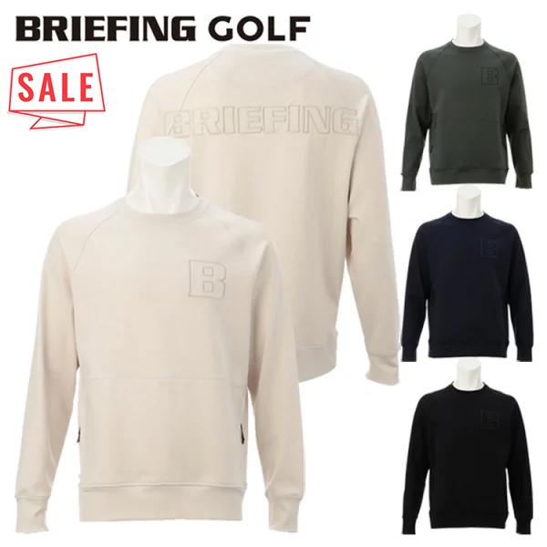 BRIEFING ブラック 長袖トレーナー L BRIEFING（ブリーフィング） （メンズ）ゴルフウェア HOL ビッグ