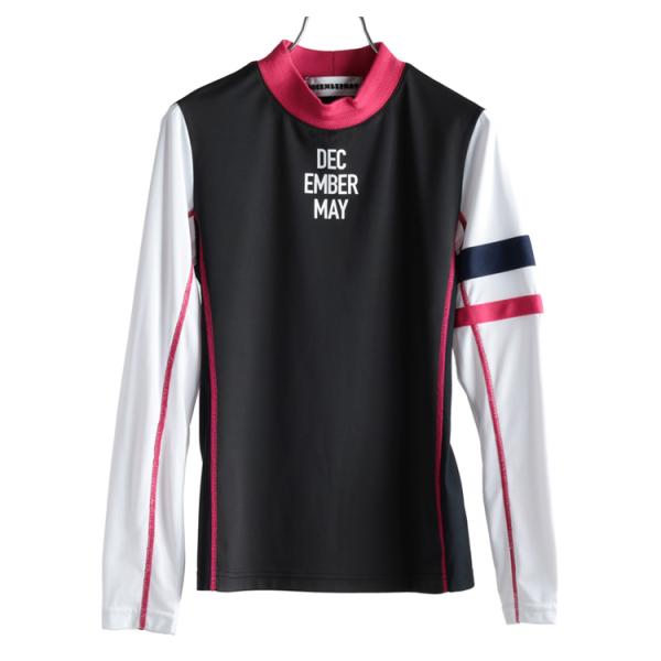 【新品未使用】DECEMBERMAY　レディースゴルフ長袖モックネックシャツ　M ディセンバーメイ ゴルフ モックシャツ レディース 長袖 ハイネック