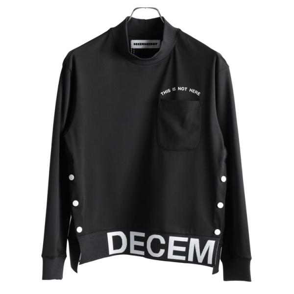 ディセンバーメイ ゴルフ モックシャツ メンズ レディース 長袖 ハイネック モックネック シャツ 保温 軽量 微起毛 吸水速乾 ストレッチ 無地 ゴルフウェア ブランド ロゴ DECEMBERMAY 4-412-1107 ディセンバーメイ ゴルフ モックシャツ メンズ レディース 長袖