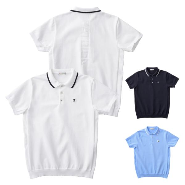 パトリック ゴルフ ポロシャツ メンズ 半袖 シャツ ポロ ニット 軽量 ストレッチ 無地 バックロゴ ゴルフウェア ブランド ロゴ PATRICK GOLF 241-110 241-112 241-116 PATRICK（パトリック） ゴルフ ポロシャツ メンズ 半袖 シャツ ポロ