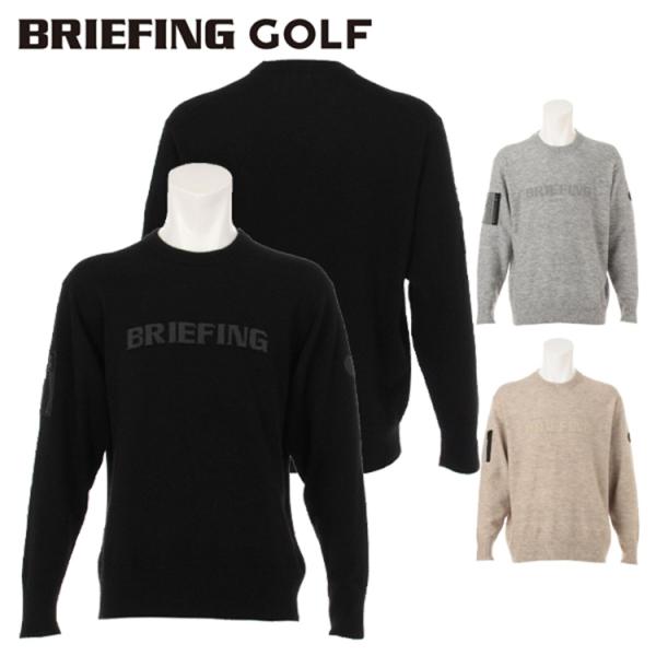 BRIEFING ゴルフ クルーネックセーター半袖 BRIEFING GOLF ブリーフィング ゴルフ セーター メンズ 長袖 ニット