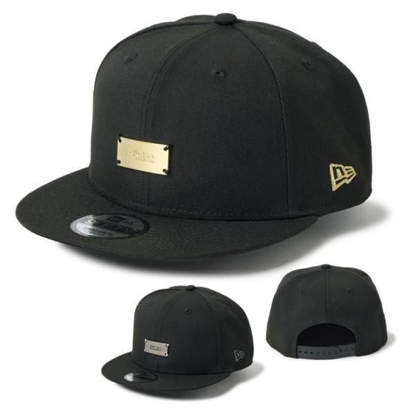 ニューエラ キャップ メンズ レディース 帽子 メタルプレート 9FIFTY 14744813 14744814 NEW ERA ブランド 無地 シール フラットバイザー 平つば スナップバック