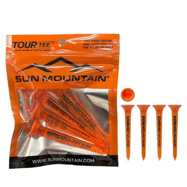 サンマウンテン ゴルフ ツアーティー メンズ レディース TOUR TEE 4本入り ネオンカラー ディボットツール ブランド SUMB6ST2 SUNMOUNTAIN ラウンド用