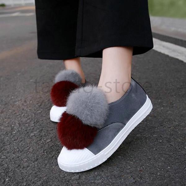 2018人気新品 スニーカー レディース 特価 ファースニーカー スリッポン シューズ 靴 おしゃれ 年始セール