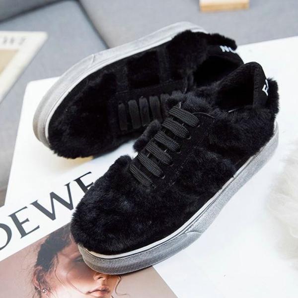 18人気新品 ファースニーカー スニーカー レディース ファー 年始セール ローカット 靴 シューズ 激安通販