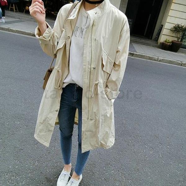 人気新品 モッズコート ミリタリー スプリングコート レディース 可愛い Con Imedia Net