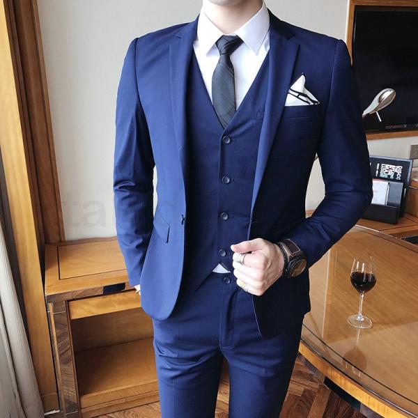 18春夏 メンズスーツ 3ピーススーツ ビジネススーツ リクルートスーツ メンズ フォーマルスーツ 卒業