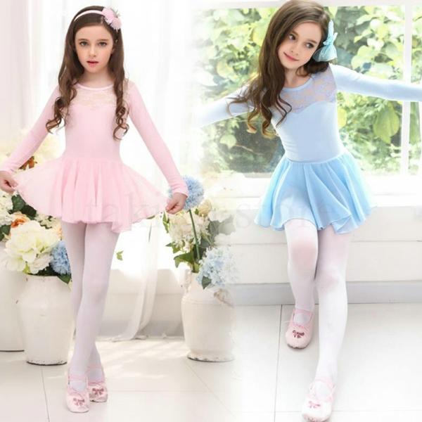 人気 子供 レオタード バレエ レース 体操 発表会 女の子 チュチュ ワンピース ダンス衣装 キッズ ジュニア ダンスウェア