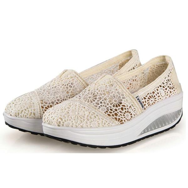 厚底スニーカー インヒール スリッポン レディース メッシュシューズ 通気性抜群 カジュアル 夏 100 品質保証 おしゃれ スポーツ靴 運動靴 17新作 ファッション