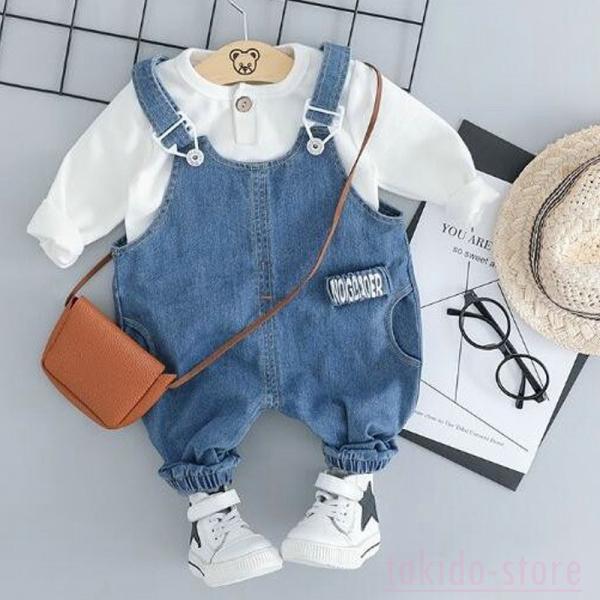 キッズ ベビー服 上下セット 子供服 秋 冬 セットアップ 長袖 韓国輸入 デニム オーバーオール ヘンリーネック 80cm 85cm 90cm 100cm 男の子 女の子 Buyee Buyee 日本の通販商品 オークションの代理入札 代理購入