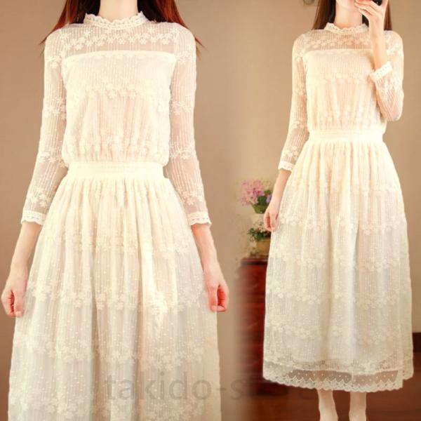ロングマキシワンピース レディース 春 夏 秋 旅行 白 豪華ワンピース シースルー 膝丈 長袖 マキシワンピ オシャレ 上品 Buyee Buyee Japanese Proxy Service Buy From Japan Bot Online