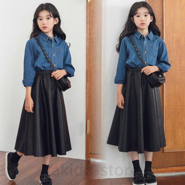 子供服 キッズ 韓国 女の子 スカート 無地 カジュアル ポリウレタンスカート ロング丈 ミモレ丈 ハイウエスト 親子ペア 黒 110 165cm Buyee Buyee 提供一站式最全面最專業現地yahoo Japan拍賣代bid代拍代購服務 Bot Online