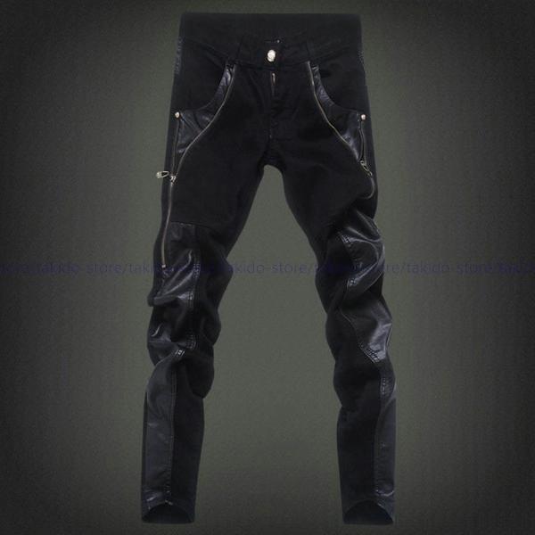 人気新品 デニムパンツ Puレザー 切り替えバイカーパンツ スキニー ストレッチ 細身 カジュアル メンズファッション スカル ジーンズ ジーパン ボトムス Buyee Buyee 日本の通販商品 オークションの代理入札 代理購入