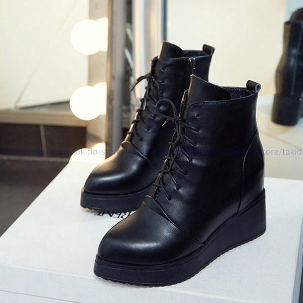 人気新品 レースアップブーツ ウェッジソール 厚底 編み上げ レディース ショートブーツ サイドジップ ブーティ アンクルブーツ ウェッジソールブーツ 美脚 Buyee Buyee Japanese Proxy Service Buy From Japan Bot Online