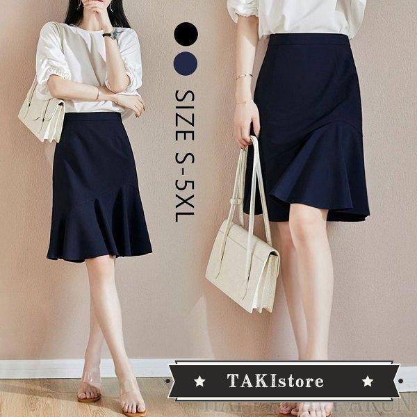 事務服 スカート 制服 洗える レディース 膝丈 大きいサイズ 小さいサイズ オフィス ビジネス Ol 企業 ボトムス 大人 可愛い 韓国風 代 30代21 Hhr0709 4 Takistore 通販 Yahoo ショッピング