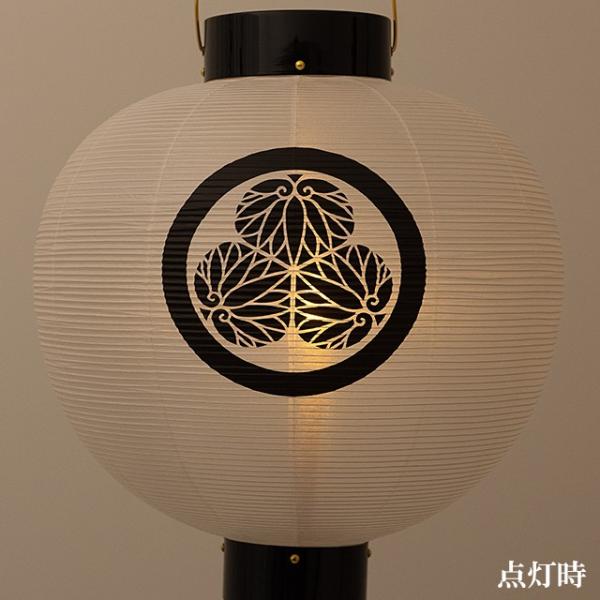 家紋入り盆提灯 盆ちょうちん お盆提灯 門提灯・お迎え提灯 尺三丸 LED コードレス 6113T cho6113t仏壇・仏具販売