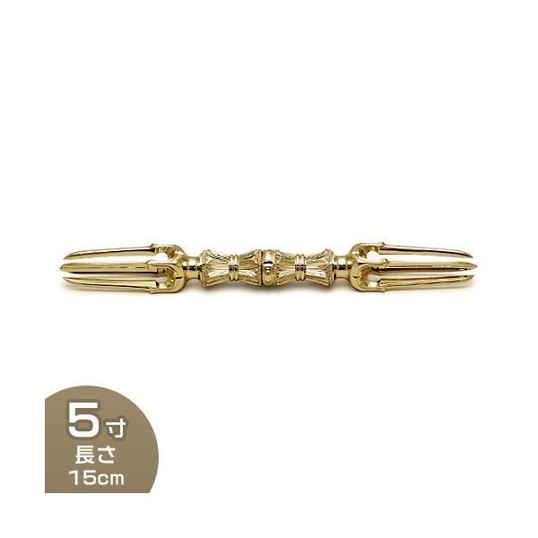 仏壇屋 滝田商店 都五鈷杵 5寸（京都製密教法具 寺院用仏具）（前具